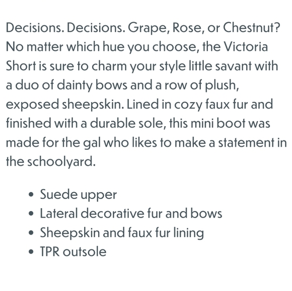 Koolaburra by UGG K Victoria Short Chestnut 5 NWT - Picture 8 of 13